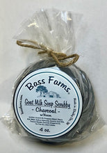 Load image into Gallery viewer, Charcoal Goat Milk Soap Scrubby