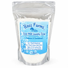 Load image into Gallery viewer, Packaged goat milk laundry soap with a label on a white background