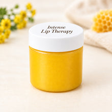 Load image into Gallery viewer, A small clear plastic jar filled with yellow-orange balm or wax, topped with a white lid and a round brown label
